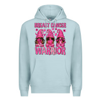 Blue Mist Breast Cancer Warrior Afro Gnomes Premium Hoodie - texasbilliewilder