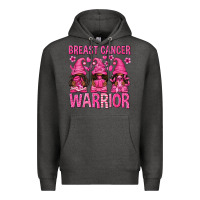 Charcoal Heather Breast Cancer Warrior Afro Gnomes Premium Hoodie - texasbilliewilder