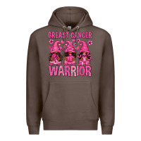 Coffee Breast Cancer Warrior Afro Gnomes Premium Hoodie - texasbilliewilder