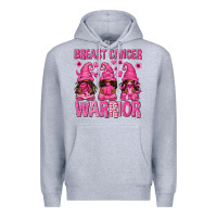 Heather Grey Breast Cancer Warrior Afro Gnomes Premium Hoodie - texasbilliewilder