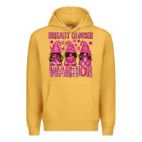 Mustard Breast Cancer Warrior Afro Gnomes Premium Hoodie - texasbilliewilder