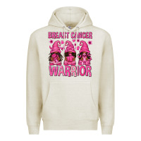 Oatmeal Heather Breast Cancer Warrior Afro Gnomes Premium Hoodie - texasbilliewilder