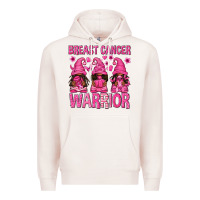 Pale Pink Breast Cancer Warrior Afro Gnomes Premium Hoodie - texasbilliewilder