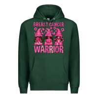 Sports Green Breast Cancer Warrior Afro Gnomes Premium Hoodie - texasbilliewilder