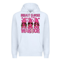White Breast Cancer Warrior Afro Gnomes Premium Hoodie - texasbilliewilder