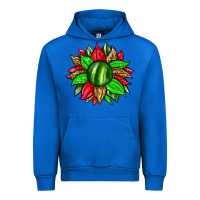 Cobalt watermelon sunflower Urban Hoodie - Zillion Design Studio