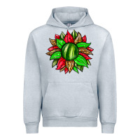 Heather Grey watermelon sunflower Urban Hoodie - Zillion Design Studio
