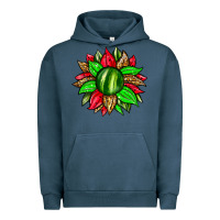 Pigment Midnight Navy watermelon sunflower Urban Hoodie - Zillion Design Studio