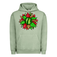 Pigment Oil Green watermelon sunflower Urban Hoodie - Zillion Design Studio