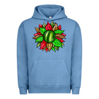 Pigment Pebble Blue watermelon sunflower Urban Hoodie - Zillion Design Studio