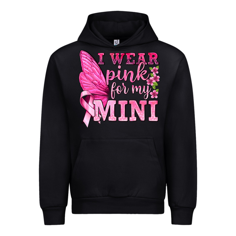 I Wear Pink For My Mini With Butterfly Urban Hoodie by texasbilliewilder | Teevron