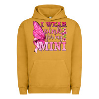 Pigment Peanut Butter I Wear Pink For My Mini with Butterfly Urban Hoodie - texasbilliewilder