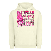 Pigment Pistachio I Wear Pink For My Mini with Butterfly Urban Hoodie - texasbilliewilder