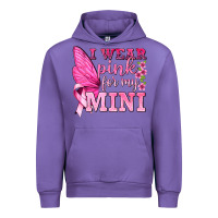 Tulip I Wear Pink For My Mini with Butterfly Urban Hoodie - texasbilliewilder