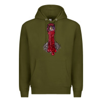 Army Green gobble head Premium Hoodie - RanaPortraitStore