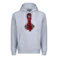 Heather Grey gobble head Premium Hoodie - RanaPortraitStore