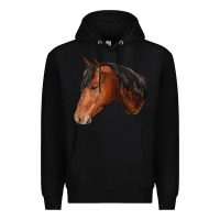 Black horse Premium Hoodie - RanaPortraitStore