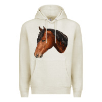 Oatmeal Heather horse Premium Hoodie - RanaPortraitStore