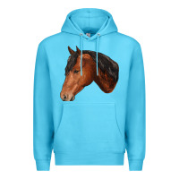 Ocean Blue horse Premium Hoodie - RanaPortraitStore