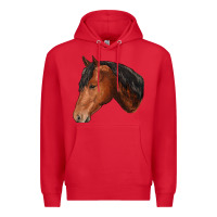 Red horse Premium Hoodie - RanaPortraitStore