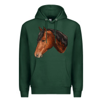 Sports Green horse Premium Hoodie - RanaPortraitStore