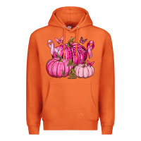 Carrot Breast Cancer We Wear Pink with Pumpkin and Ribbon Premium Hoodie - texasbilliewilder