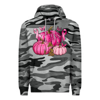 Slate Camo Breast Cancer We Wear Pink with Pumpkin and Ribbon Premium Hoodie - texasbilliewilder