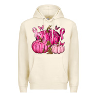 Tofu Breast Cancer We Wear Pink with Pumpkin and Ribbon Premium Hoodie - texasbilliewilder