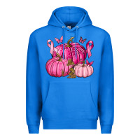 True Royal Breast Cancer We Wear Pink with Pumpkin and Ribbon Premium Hoodie - texasbilliewilder
