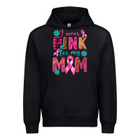 Black I Wear Pink For My Mom with Butterfly Urban Hoodie - texasbilliewilder