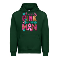 Forest Green I Wear Pink For My Mom with Butterfly Urban Hoodie - texasbilliewilder