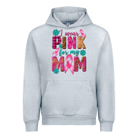 Heather Grey I Wear Pink For My Mom with Butterfly Urban Hoodie - texasbilliewilder