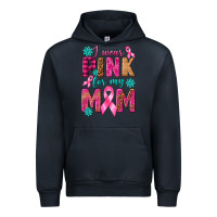 Navy I Wear Pink For My Mom with Butterfly Urban Hoodie - texasbilliewilder