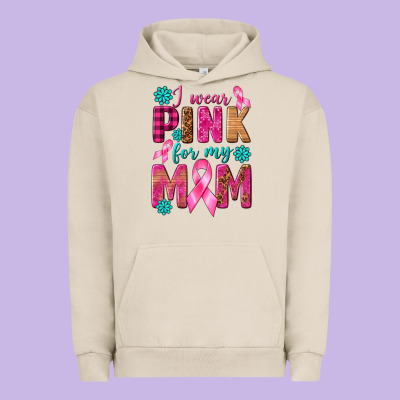 I Wear Pink For My Mom With Butterfly Urban Hoodie Designed By Texasbilliewilder