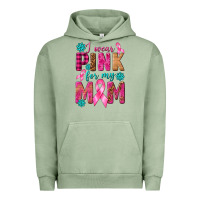 Pigment Oil Green I Wear Pink For My Mom with Butterfly Urban Hoodie - texasbilliewilder