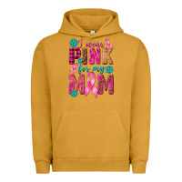 Pigment Peanut Butter I Wear Pink For My Mom with Butterfly Urban Hoodie - texasbilliewilder