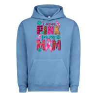 Pigment Pebble Blue I Wear Pink For My Mom with Butterfly Urban Hoodie - texasbilliewilder