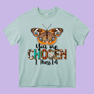 You Are Chosen Religious Heavy Core Tee Designed By Lillyallendesigns