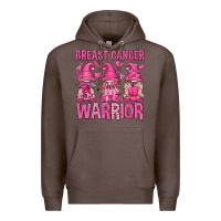 Coffee Breast Cancer Warrior Gnomes Premium Hoodie - texasbilliewilder