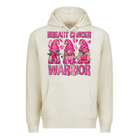 Oatmeal Heather Breast Cancer Warrior Gnomes Premium Hoodie - texasbilliewilder