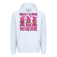White Breast Cancer Warrior Gnomes Premium Hoodie - texasbilliewilder