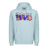 Blue Mist love 4th of july Premium Hoodie - Zillion Design Studio