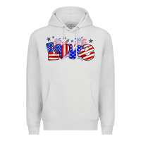 Dove Grey love 4th of july Premium Hoodie - Zillion Design Studio