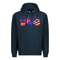 Navy love 4th of july Premium Hoodie - Zillion Design Studio