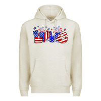 Oatmeal Heather love 4th of july Premium Hoodie - Zillion Design Studio