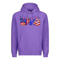 Purple love 4th of july Premium Hoodie - Zillion Design Studio