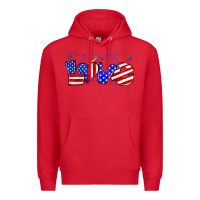 Red love 4th of july Premium Hoodie - Zillion Design Studio