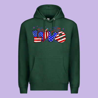 Love 4th Of July Premium Hoodie Designed By Zillion Design Studio