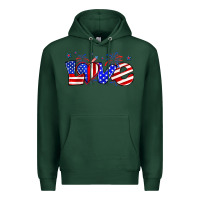 Sports Green love 4th of july Premium Hoodie - Zillion Design Studio
