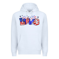 White love 4th of july Premium Hoodie - Zillion Design Studio